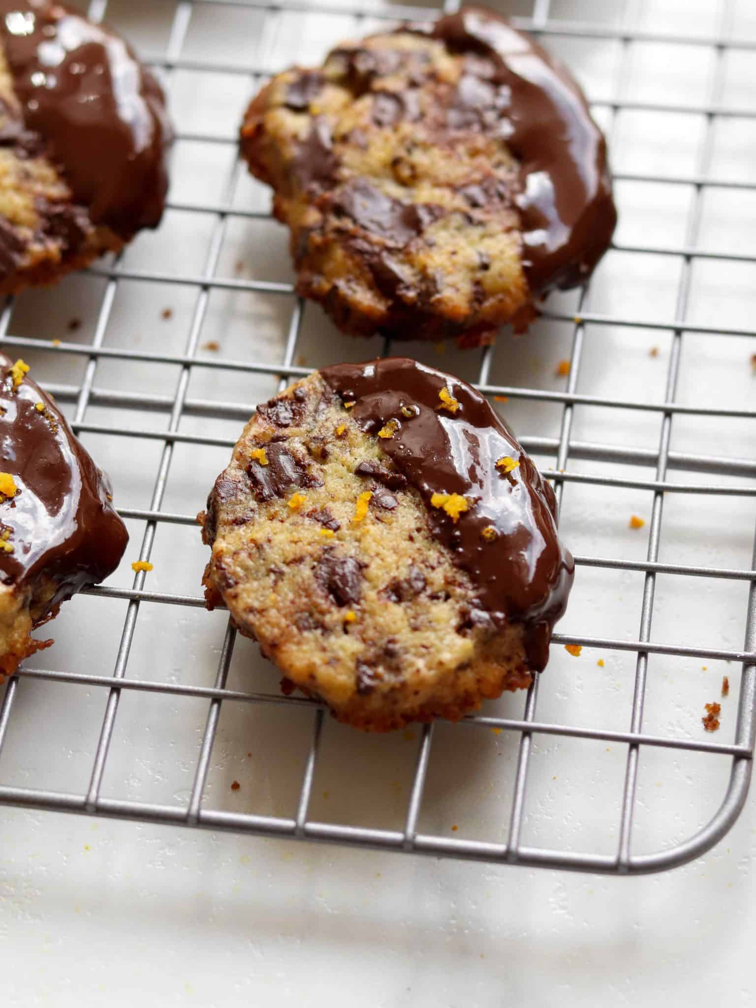 Chocolate Orange Shortbread Cookies